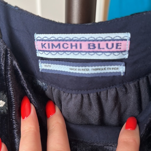 UO Kimchi Blue Velvet Embroidered Baby Doll Dress 🦋✨ free shipping - Picture 5 of 5
